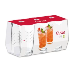 0293CL VASO ONDAS BEBIDAS CAN X 6 UND CRISTAR