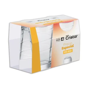 1730617CL4ANIV25 VASO SPIRAL BEB 13 ONZ ANIV X4 CRISTAR