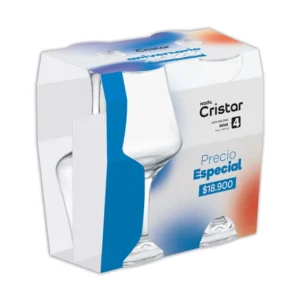 COPA BOLONIA X 4 CRISTAR PRECIO ESPECIAL 16OZ